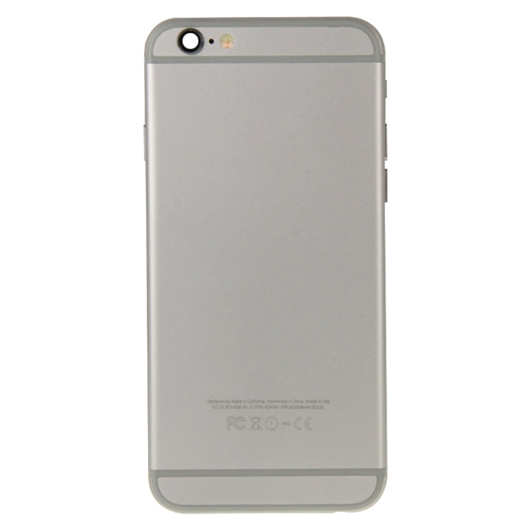 Full Housing Back Cover with Power Button & Volume Button Flex Cable & Charging Port Flex Cable & Speaker Ringer Buzzer for iPhone 6(Grey)
