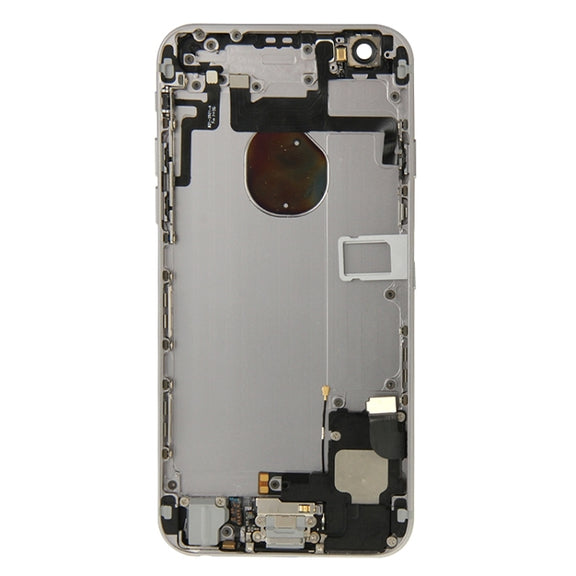 Full Housing Back Cover with Power Button & Volume Button Flex Cable & Charging Port Flex Cable & Speaker Ringer Buzzer for iPhone 6(Grey)