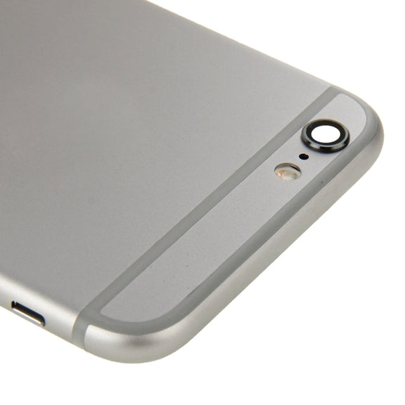 Full Housing Back Cover with Power Button & Volume Button Flex Cable & Charging Port Flex Cable & Speaker Ringer Buzzer for iPhone 6(Grey)