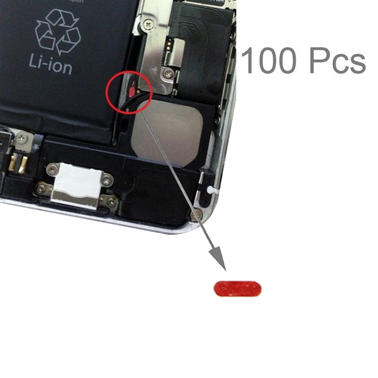 100 PCS for iPhone 6Card Ring Water-resistant Sticker Water Sensitive Adhesive