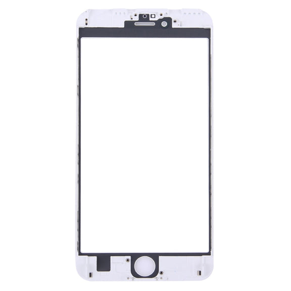 Front Screen Outer Glass Lens with Front LCD Screen Bezel Frame for iPhone 6s Plus(White)