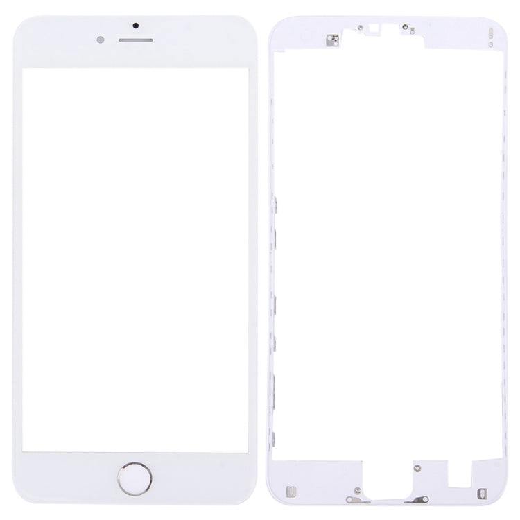 3 in 1 for iPhone 6s Plus (Front Screen Outer Glass Lens + Front Housing LCD Frame + Home Button)(Silver)
