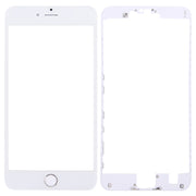 3 in 1 for iPhone 6s Plus (Front Screen Outer Glass Lens + Front Housing LCD Frame + Home Button)(Silver)