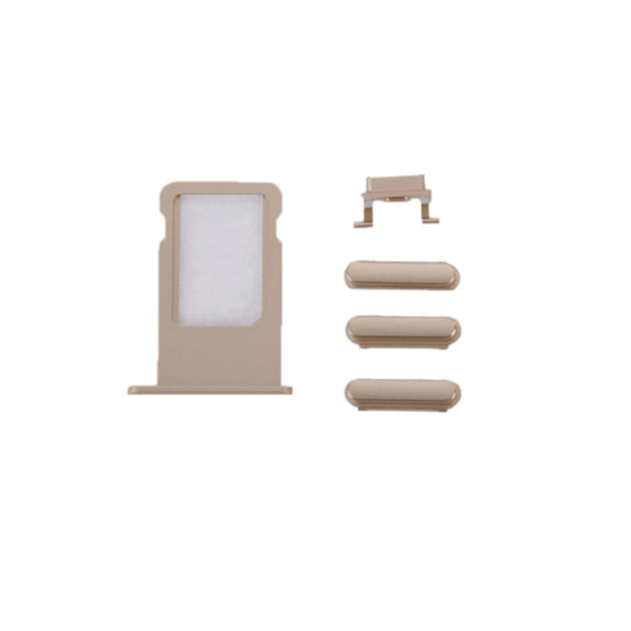 6 in 1 for iPhone 6 Plus (Back Cover + Card Tray + Volume Control Key + Power Button + Mute Switch Vibrator Key + Sign) Full Assembly Housing Cover(Gold)
