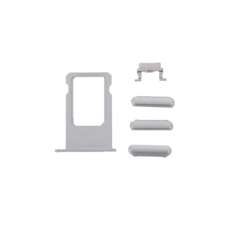 6 in 1 for iPhone 6 Plus (Back Cover + Card Tray + Volume Control Key + Power Button + Mute Switch Vibrator Key + Sign) Full Assembly Housing Cover(Silver)