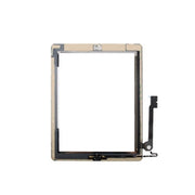Controller Button + Home Key Button PCB Membrane Flex Cable + Touch Panel Installation Adhesive  Touch Panel for iPad 4(White)