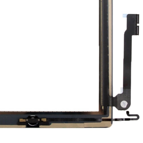 Controller Button + Home Key Button PCB Membrane Flex Cable + Touch Panel Installation Adhesive  Touch Panel for iPad 4(White)