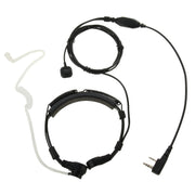 Throat control Transceiver Earpiece Headset for Walkie Talkies, 3.5mm + 2.5mm Plug(Black)