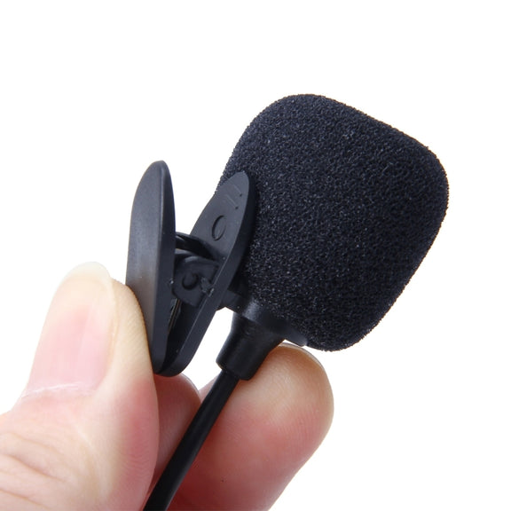 Car Audio Microphone 3.5mm Jack Plug Mic Stereo Mini Wired External Clip Microphone Player for Auto DVD Radio, Cable Length: 2.1m