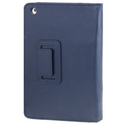 2-fold Litchi Texture Flip Leather Case with Holder Function for iPad mini 1 / 2 / 3(Navy Blue)