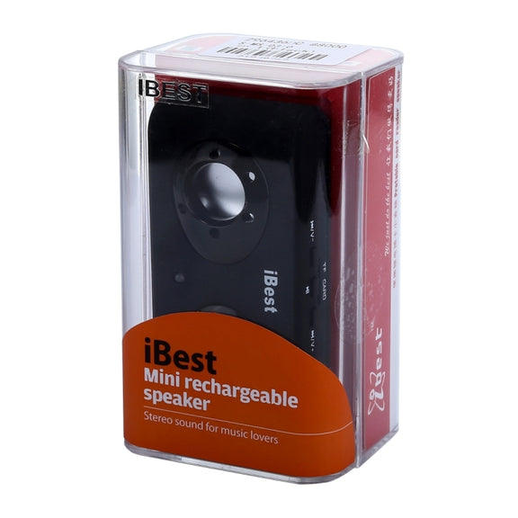 iBest Portable Stereo Rechargeable Speaker(Black)