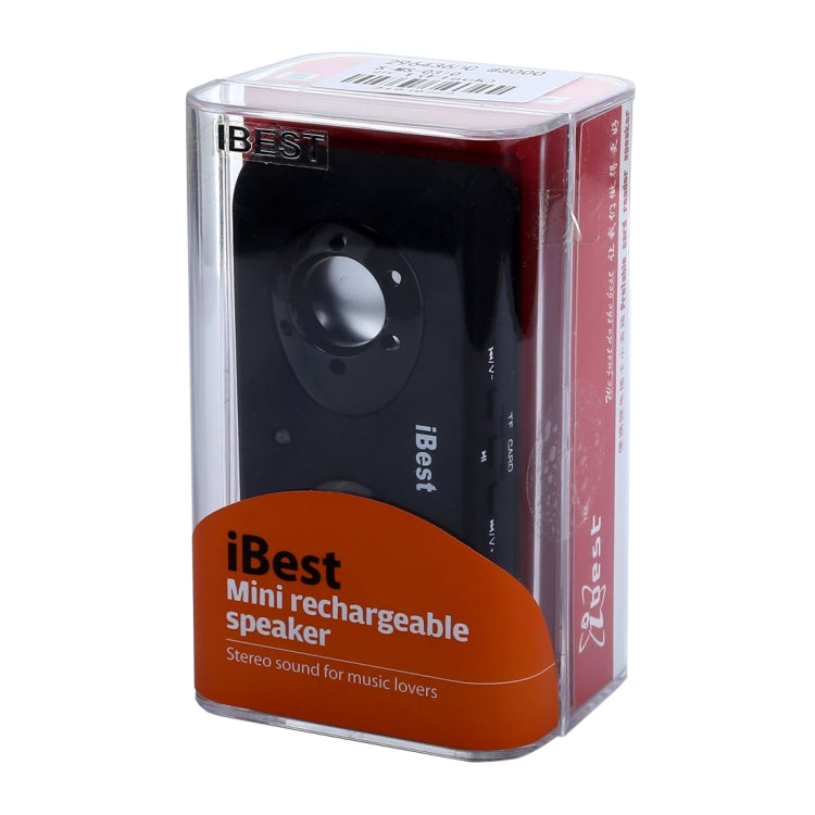 iBest Portable Stereo Rechargeable Speaker(Black)