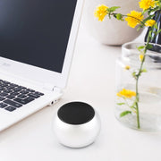 Mini Metal Wireless Bluetooth Speaker,  Hands-free, LED Indicator(Silver)