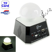 CT-0019 Multi LED Lights Speaker with FM Radio, Support TF Card(Black)