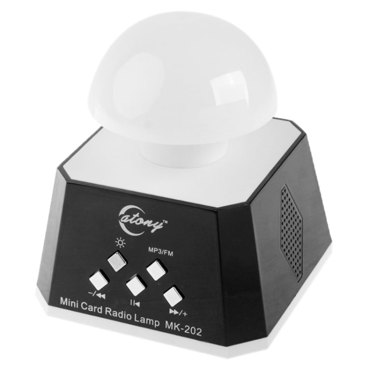 CT-0019 Multi LED Lights Speaker with FM Radio, Support TF Card(Black)