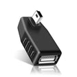 Mini USB Male to USB 2.0 AF Adapter with 90 Degree Right Angled, Support OTG Function(Black) - USB Adapter by PMC TechLife | Online Shopping South Africa | PMC TechLife | Buy Now Pay Later Mobicred
