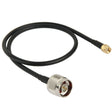 N Male to RP-SMA Converter Cable, Length: 50cm(Black) - N Antenna by PMC TechLife | Online Shopping South Africa | PMC TechLife