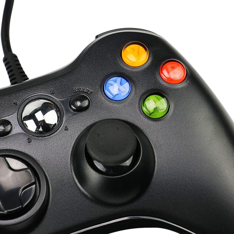 USB 2.0 Wired Controller Gamepad for XBOX360, Plug and Play, Cable Length: 2.5m(Black)