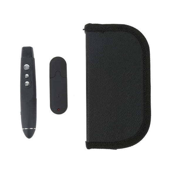 PP-1000 Multimedia Presentation Remote PowerPoint Clicker 2.4GHz RF Laser Pointer with USB Receiver(Black)
