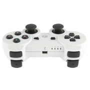 Double Shock III Wireless Controller, Manette Sans Fil Double Shock III for Sony PS3, Has Vibration Action(with logo)(White)