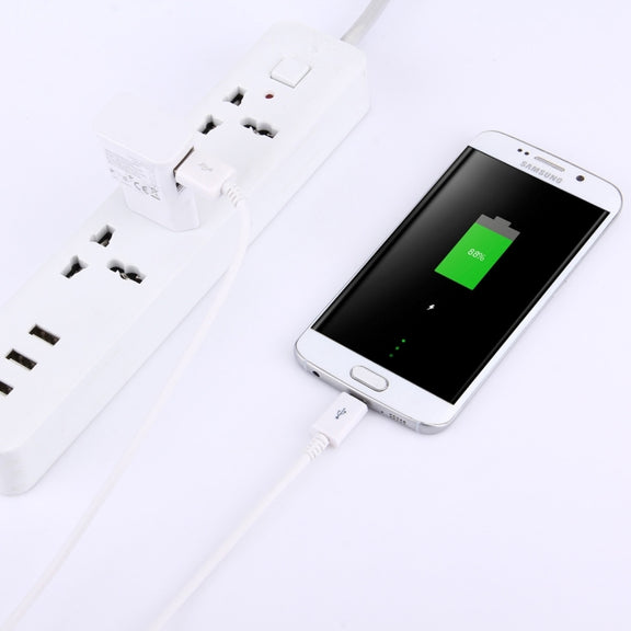 Micro 5 Pin USB Sync Cable + US Plug Travel Charger(White)