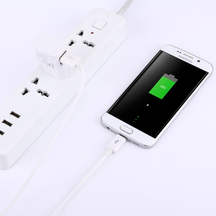 Micro 5 Pin USB Sync Cable + US Plug Travel Charger(White)