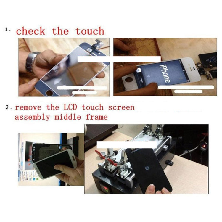Touch Panel LCD Separator Glue Disassemble Machine for iPhone / Samsung / HTC / Sony etc. Support LCD Panel Size: 20 cm x 11 cm (AC 110