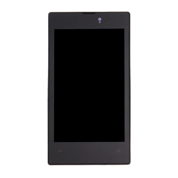 LCD Display + Touch Panel with Frame  for Nokia Lumia 520(Black)