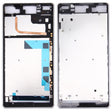 Front Housing LCD Frame Bezel Plate  for Sony Xperia Z3 / L55w / D6603(White) - Frame Bezel Plate by PMC TechLife | Online Shopping South Africa | PMC TechLife