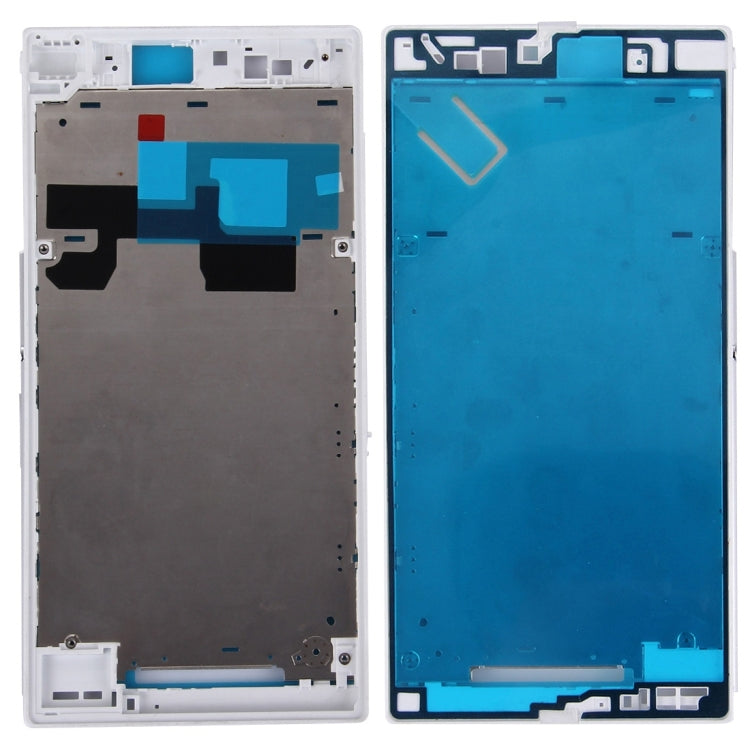 Front Housing LCD Frame Bezel Plate for Sony Xperia Z Ultra / XL39h / C6802(White)