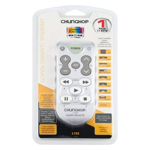 ChunGhop Universal Learning Remote Control L102(White)