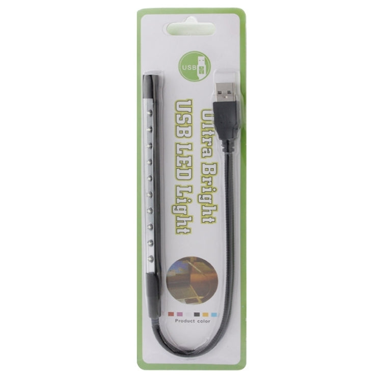 10-LED Portable Ultra Bright USB LED Light(Black)