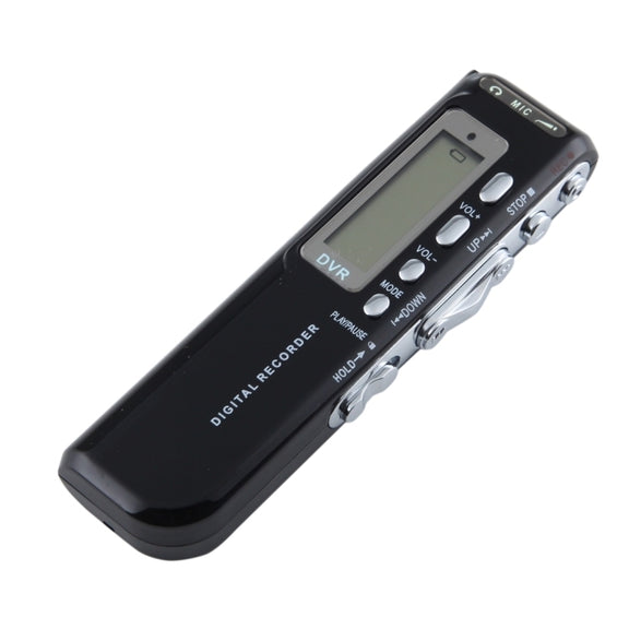 8GB Digital Voice Recorder Dictaphone MP3 Player, Support Telephone recording, VOX function, Power supply: 2 x AAA battery(Black)(Black)