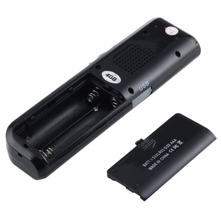 8GB Digital Voice Recorder Dictaphone MP3 Player, Support Telephone recording, VOX function, Power supply: 2 x AAA battery(Black)(Black)