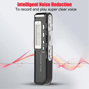 8GB Digital Voice Recorder Dictaphone MP3 Player, Support Telephone recording, VOX function, Power supply: 2 x AAA battery(Black)(Black)