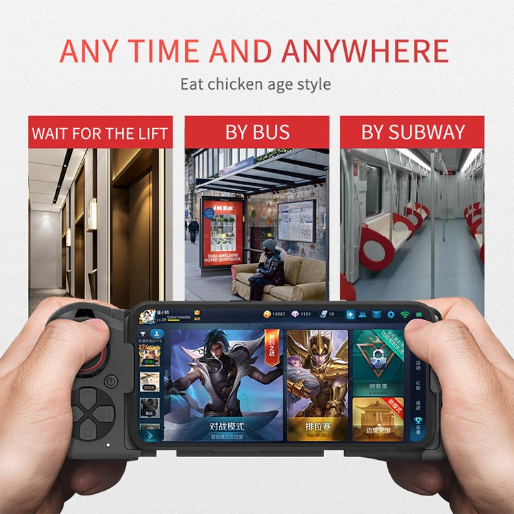 One-hand Stretch Retractable Bluetooth Gamepad, Bluetooth Distance: 10m, For Android, iOS Mobile Phone Below 6.8 inch