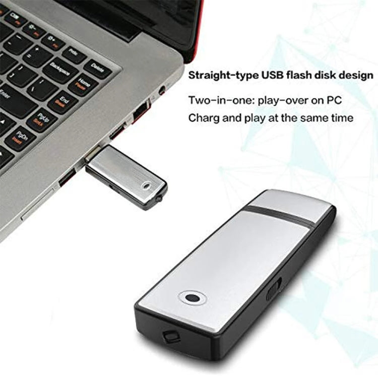 USB Voice Recorder + 8GB USB Flash Disk(Black)