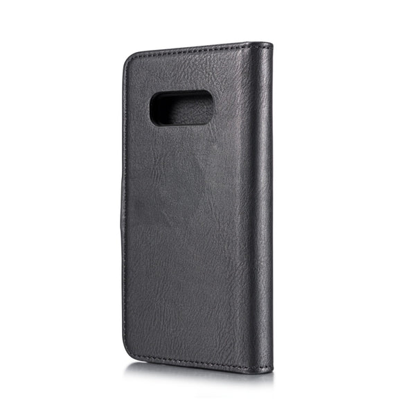 DG.MING Crazy Horse Texture Flip Detachable Magnetic Leather Case for Samsung Galaxy S10 E, with Holder & Card Slots & Wallet(Black)