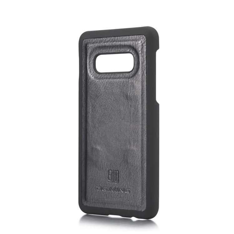 DG.MING Crazy Horse Texture Flip Detachable Magnetic Leather Case for Samsung Galaxy S10 E, with Holder & Card Slots & Wallet(Black)