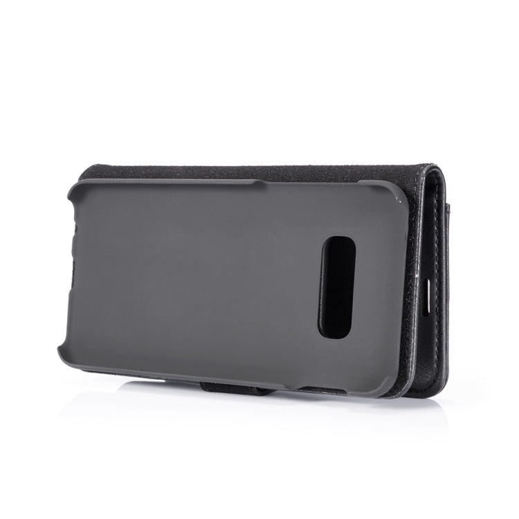 DG.MING Crazy Horse Texture Flip Detachable Magnetic Leather Case for Samsung Galaxy S10 E, with Holder & Card Slots & Wallet(Black)