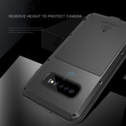 LOVE MEI Powerful Dustproof Shockproof Splashproof Metal + Silicone Combination Case for Galaxy S10+ (White)