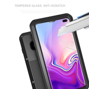 LOVE MEI Powerful Dustproof Shockproof Splashproof Metal + Silicone Combination Case for Galaxy S10+ (White)