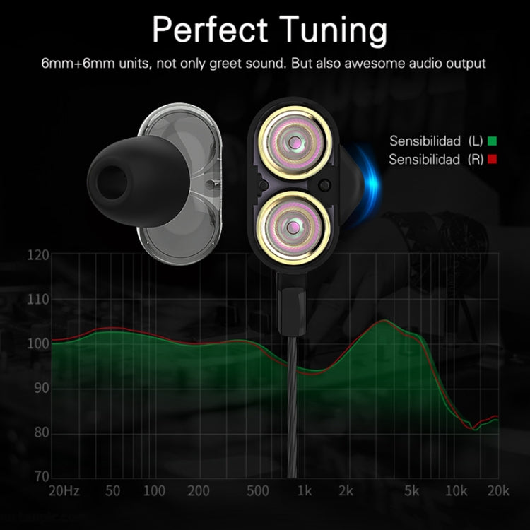 Langsdom Double Moving Coil with Wheat Headset(Black)