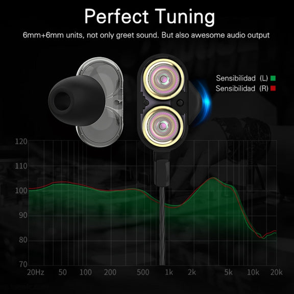 Langsdom Double Moving Coil with Wheat Headset(Black)
