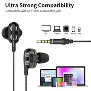 Langsdom Double Moving Coil with Wheat Headset(Black)