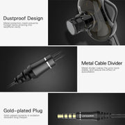 Langsdom Double Moving Coil with Wheat Headset(Black)
