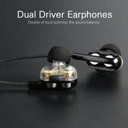 Langsdom Double Moving Coil with Wheat Headset(Black)