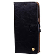 For Samsung Galaxy A5 (2017) Business Style Oil Wax Texture Horizontal Flip Leather Case with Holder & Card Slots & Wallet(Black)