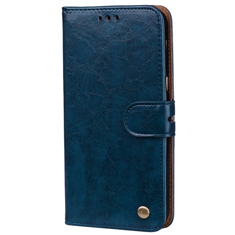 For Samsung Galaxy A5 (2017) Business Style Oil Wax Texture Horizontal Flip Leather Case with Holder & Card Slots & Wallet(Blue)