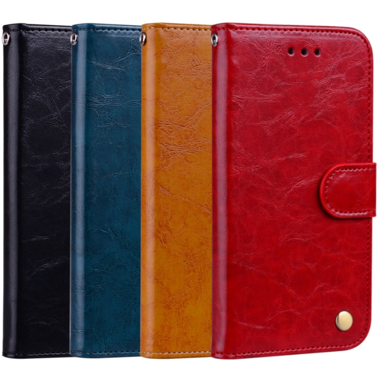 For Samsung Galaxy A5 (2017) Business Style Oil Wax Texture Horizontal Flip Leather Case with Holder & Card Slots & Wallet(Blue)